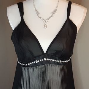 Morgan Taylor Vintage Rhinestone Pleated Intimate